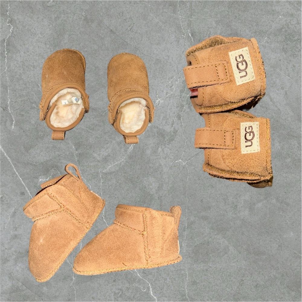 UGG Tan Suede Baby Accessories Set